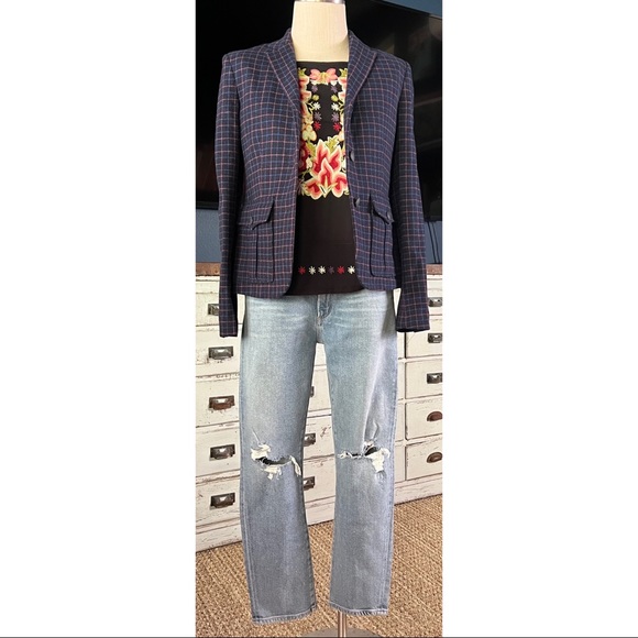 Rag & Bone Nancie Plaid Blazer Jacket Size 2 - Picture 5 of 16
